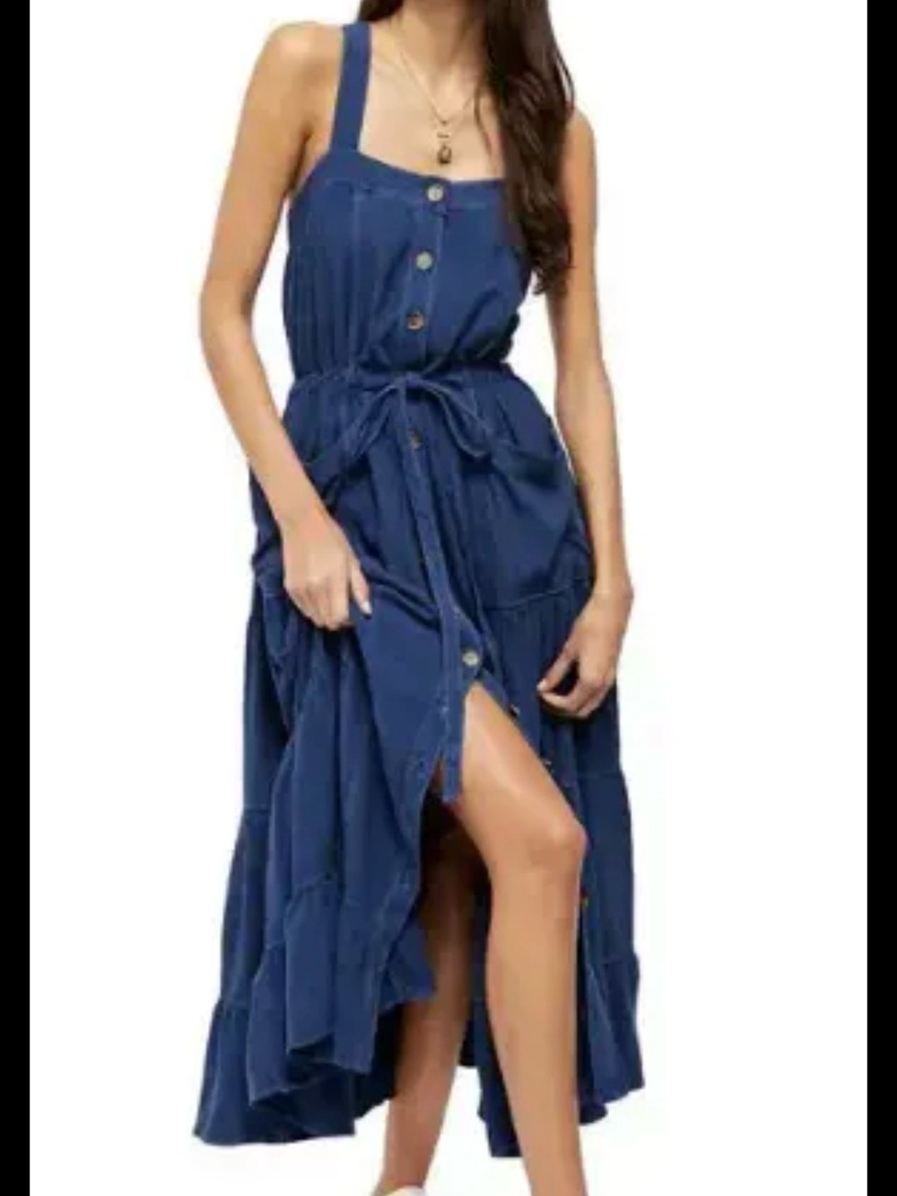 FREE PEOPLE Indigo Catch the Breeze Dress Size Small